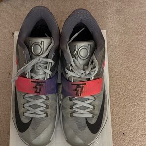Nike KD Gray with Pink and Purple Accents